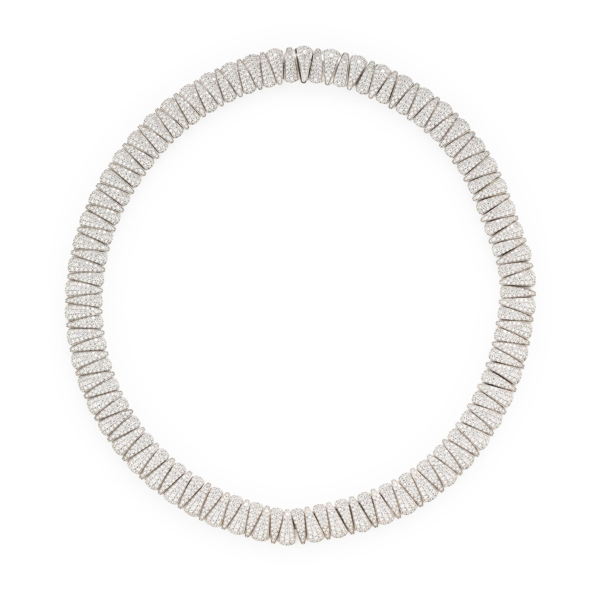 Diamond and White Gold Collar Necklace