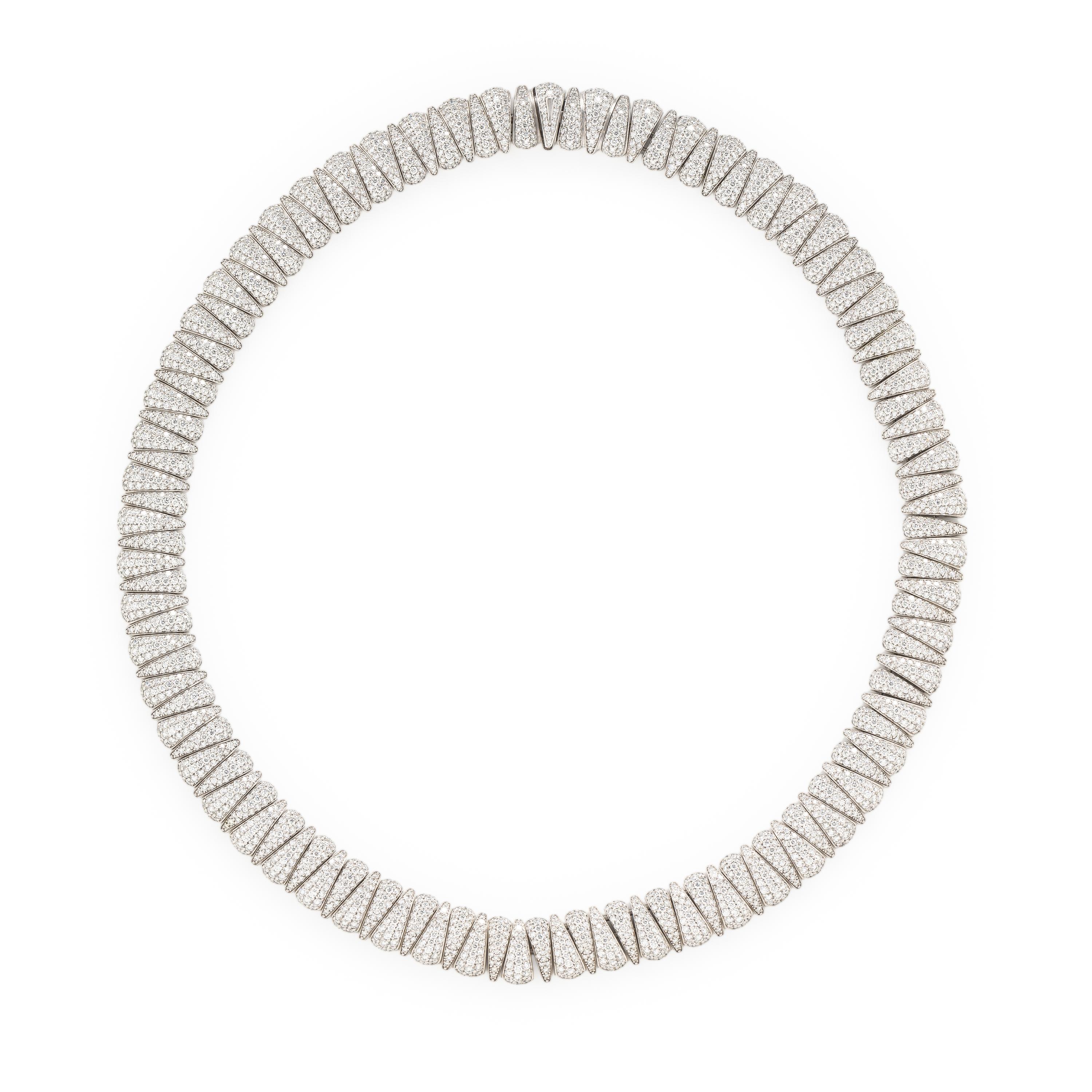 Diamond and White Gold Collar Necklace