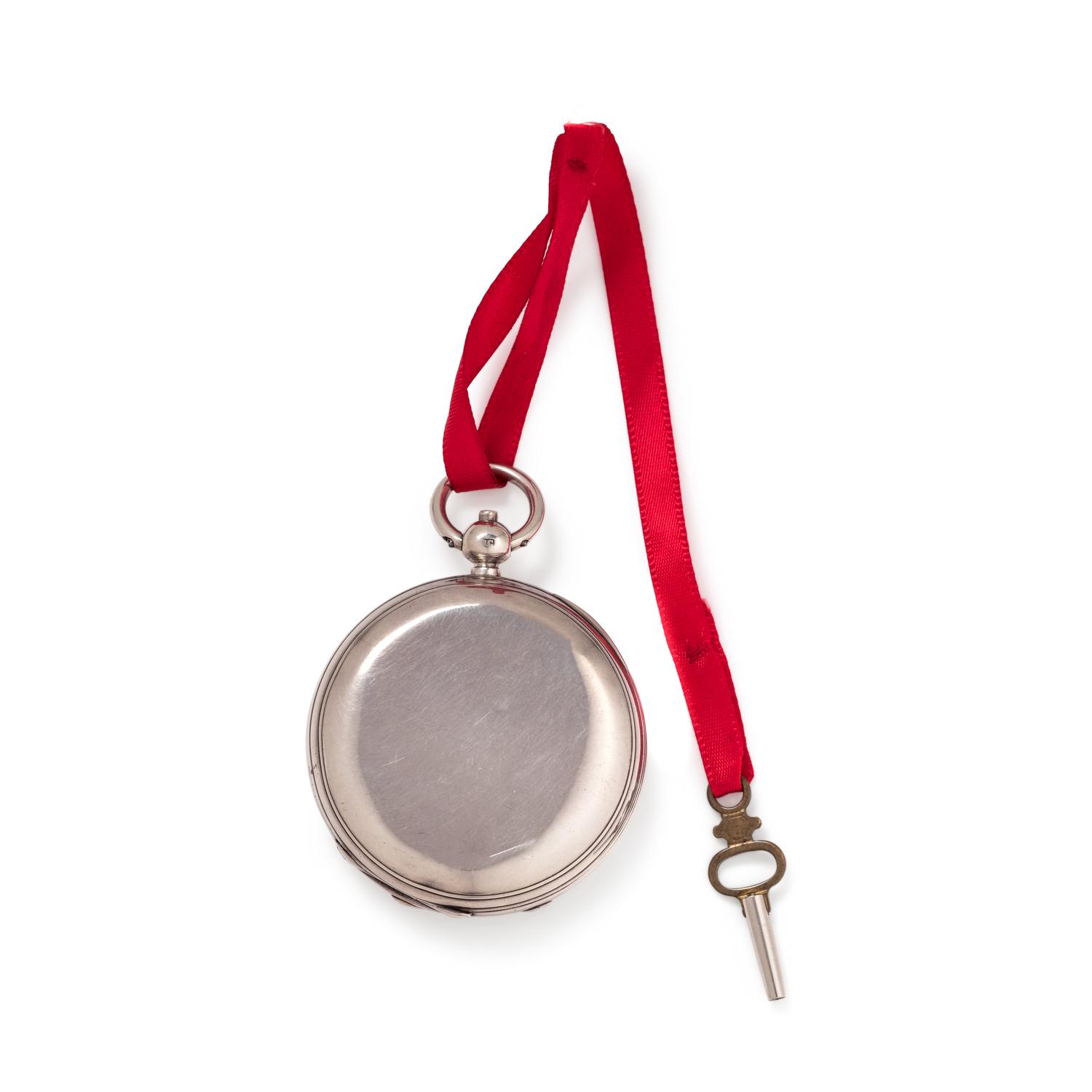 BRITISH, STERLING SILVER DEMI-HUNTER POCKET WATCH
