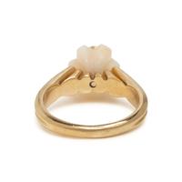 Collection of Carved Gemstone and Yellow Gold Stacking Rings