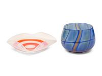 Two Contemporary Art Glass Bowls