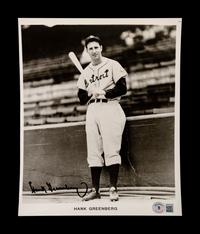 A Hank Greenberg Signed Autograph Photo (BAS Beckett Authentication Services Certified),