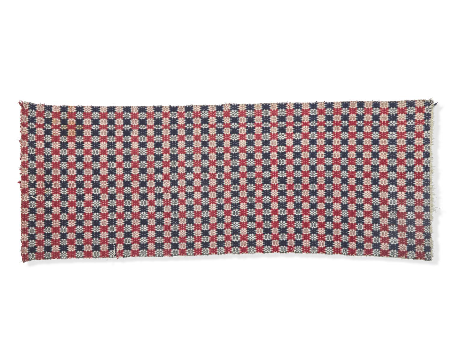 A Group of Five Woven Wool and Cotton Coverlets and Coverlet Panels, Pennsylvania, 19th Century