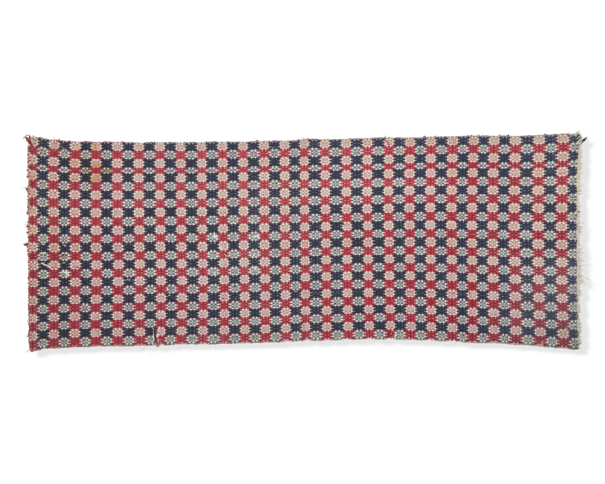 A Group of Five Woven Wool and Cotton Coverlets and Coverlet Panels, Pennsylvania, 19th Century
