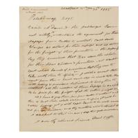[African-Americana] Cuffe, Paul. Autograph Letter, signed