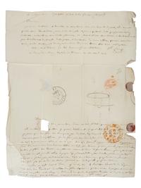 CRETIN, Joseph (1799-1857). Autograph letter twice-signed ("Jh. Crétin") as vicar-general of the western Catholic diocese encompassing portions of Wisconsin and Iowa. Prairie du Chien, Wisconsin Territory. 20 April 1842.