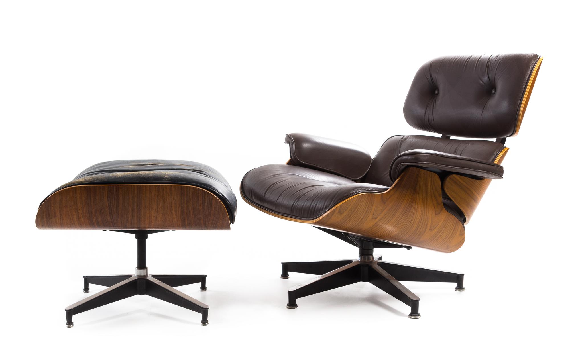 Charles and Ray Eames (American, 1907-1978; 1912-1988), HERMAN MILLER, a 670 lounge chair, with an associated 671 ottoman