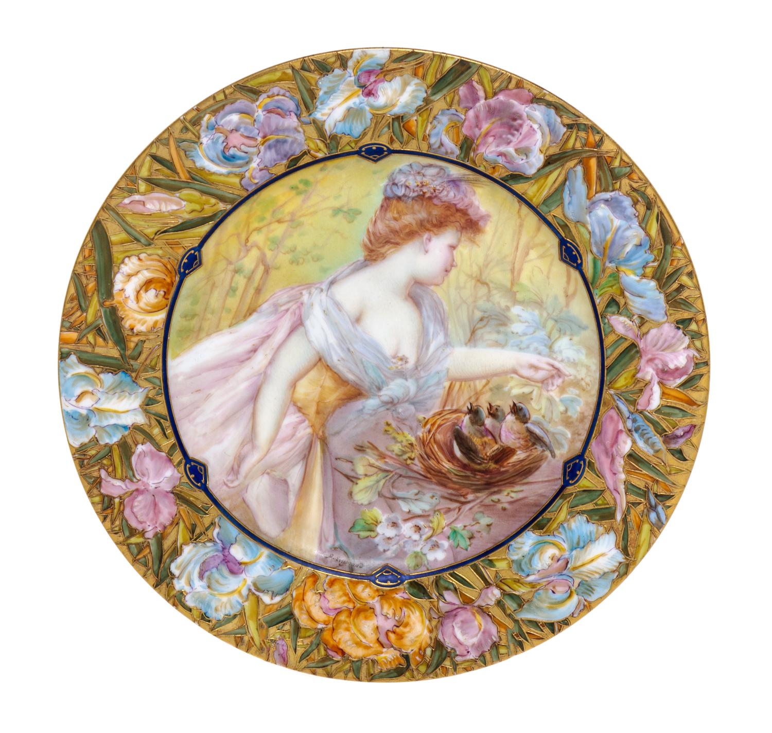 A Sevres Style Porcelain Portrait Plate Diameter 9 1/2 inches. — LATE 19TH CENTURY