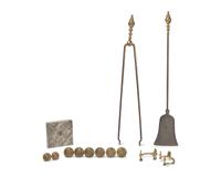 An Assembled Group of Thirteen Federal Household and Fireplace Accessories