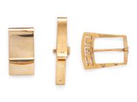 COLLECTION OF YELLOW GOLD ACCESSORIES