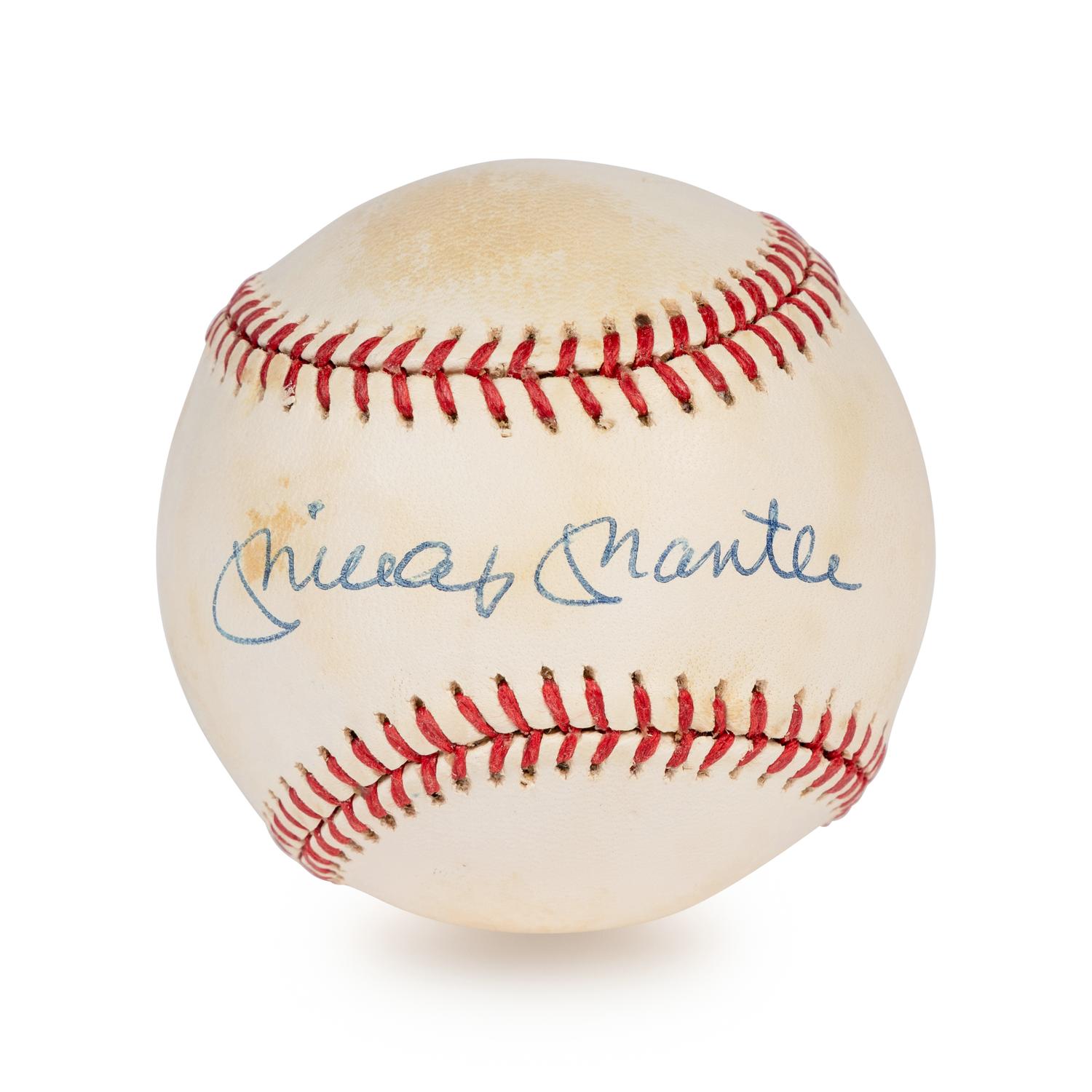 A Mickey Mantle Single Signed Autograph Baseball (Beckett Authentication Services Letter)