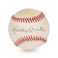 A Mickey Mantle Single Signed Autograph Baseball (Beckett Authentication Services Letter)