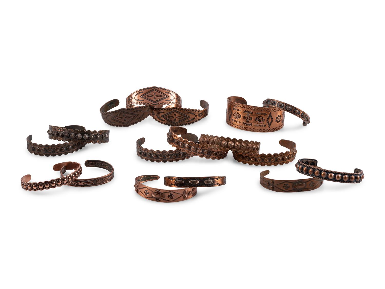 Fred Harvey Era Copper Trade Cuff Bracelets