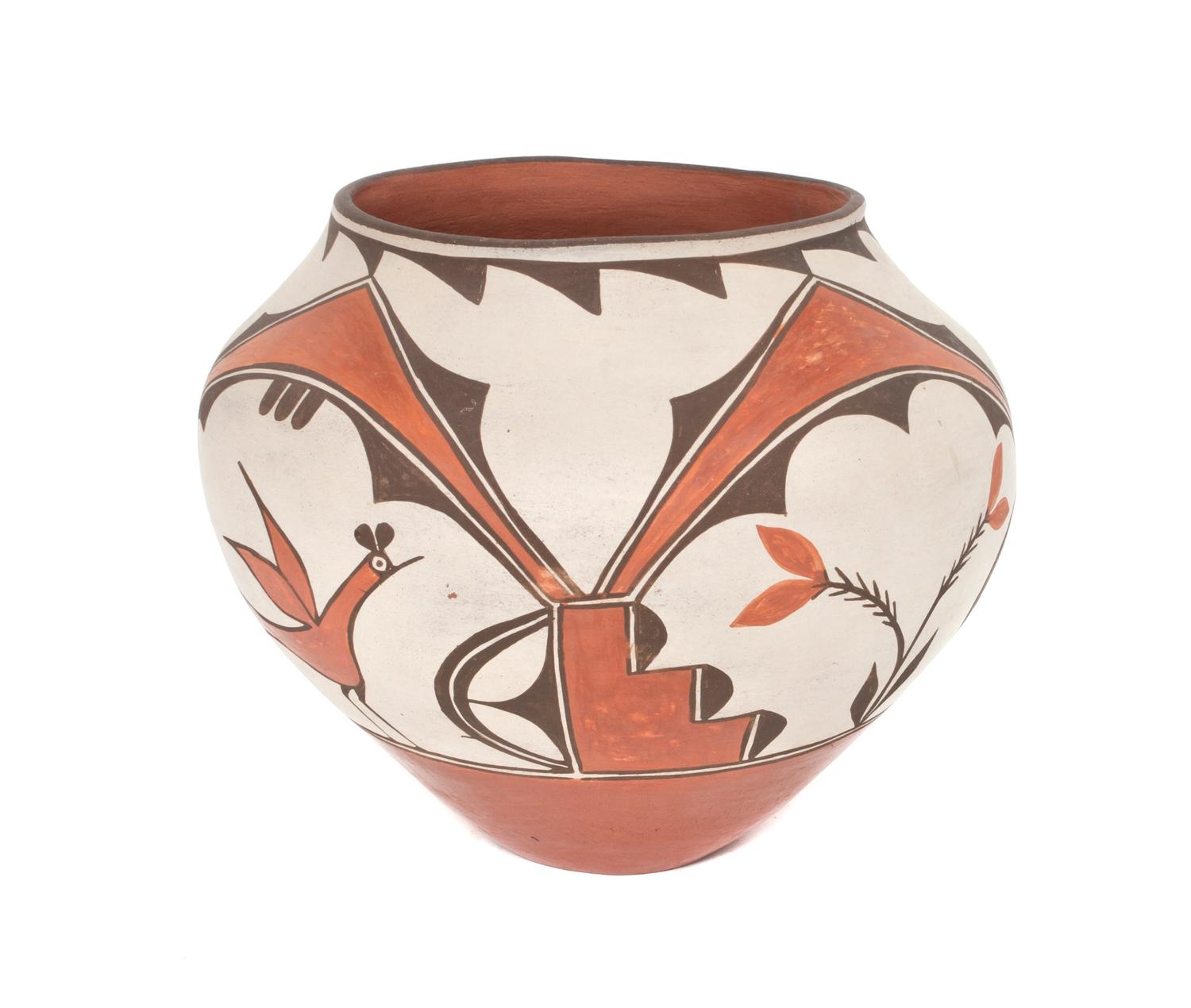A Zia Pueblo Olla Height 8 x diameter 10 inches.