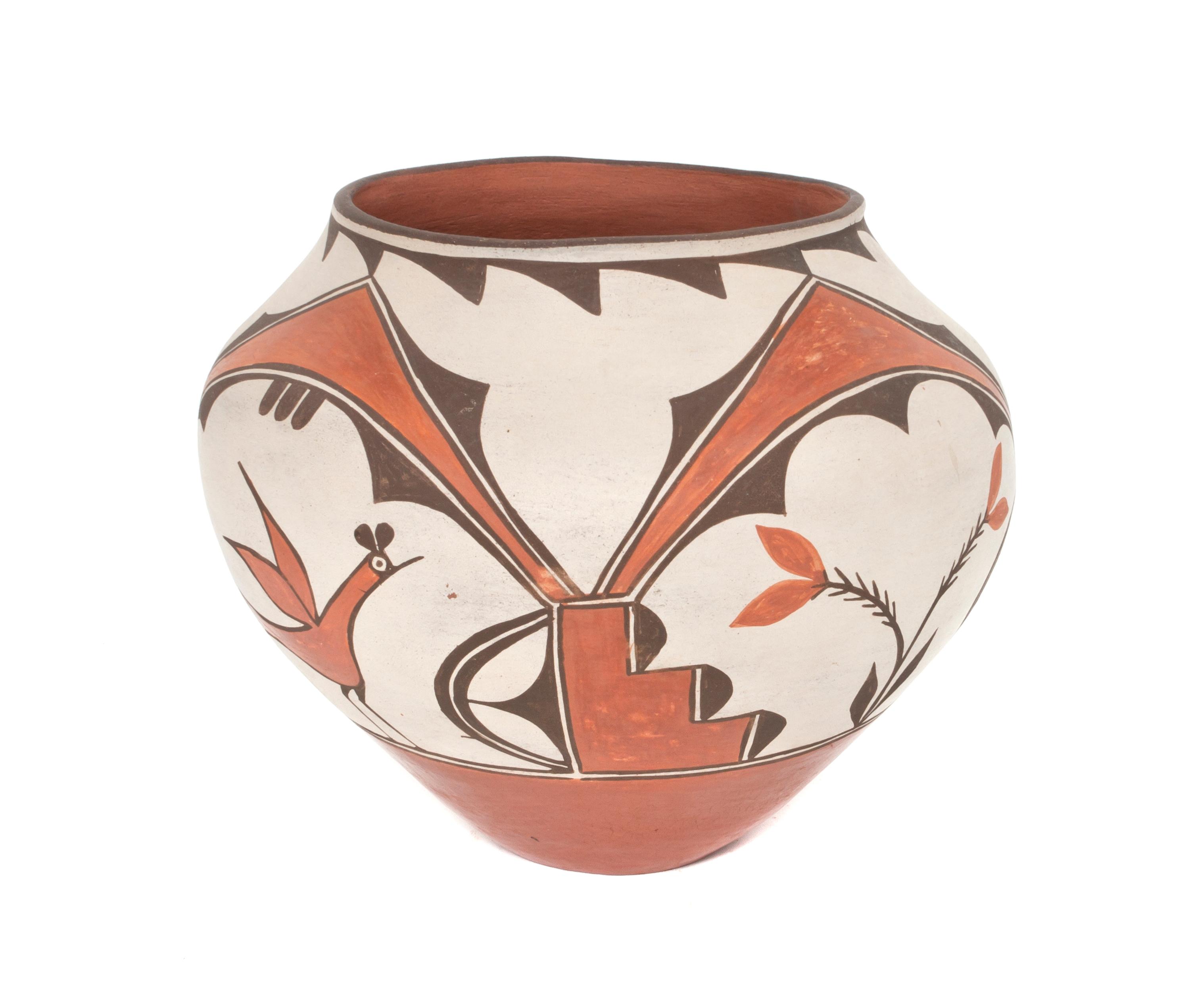 A Zia Pueblo Olla Height 8 x diameter 10 inches.