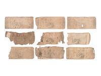 [CURRENCY]. More than 100 notes from the Owl Creek Bank of Mount Vernon, Ohio. Ca 1816-1818.