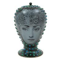 A Piero Fornasetti Flora Glazed Ceramic Urn