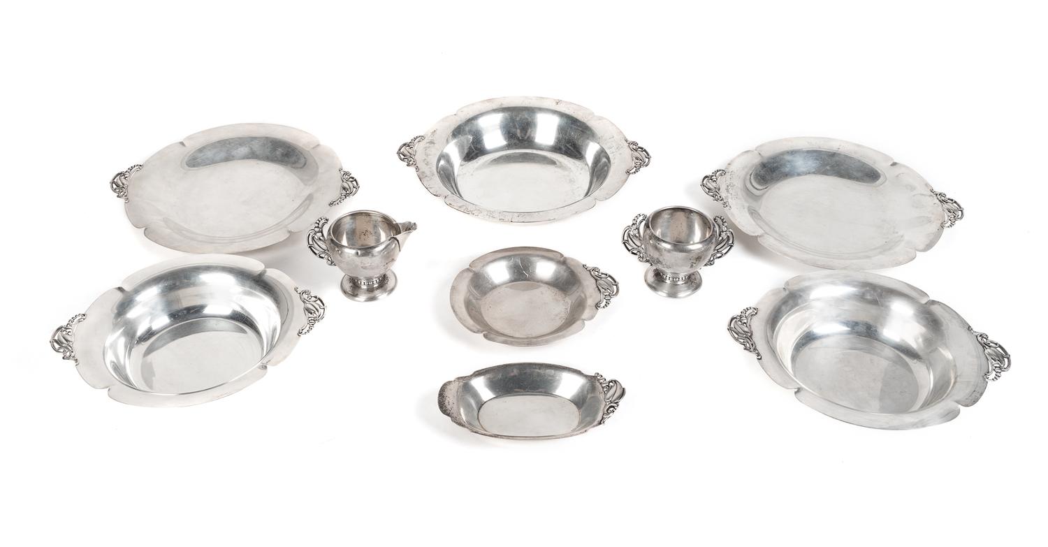 Nine Pieces of American Silver Holloware — WEBSTER COMPANY, NORTH ATTLEBORO, MASSACHUSETTS