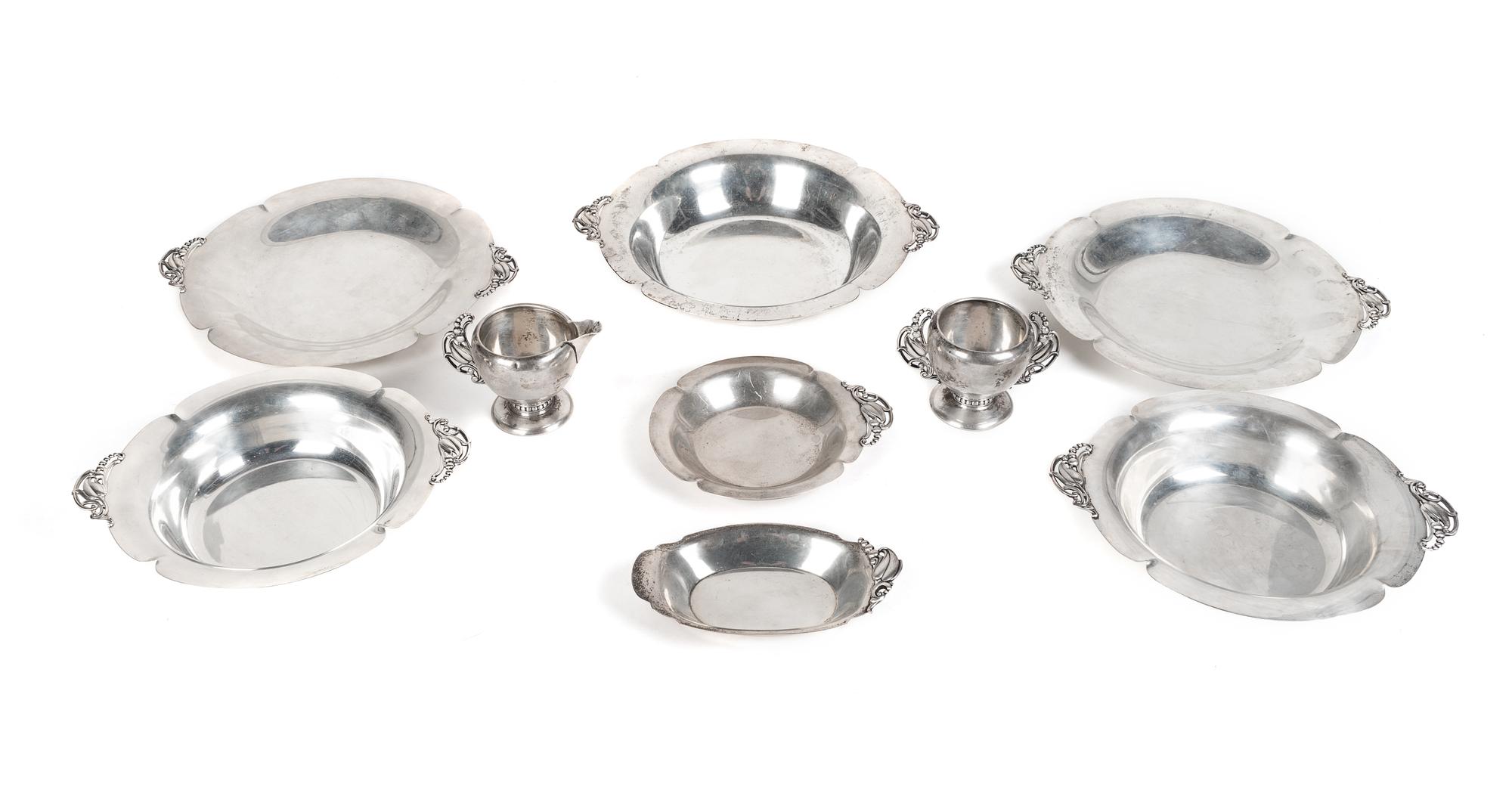 Nine Pieces of American Silver Holloware — WEBSTER COMPANY, NORTH ATTLEBORO, MASSACHUSETTS