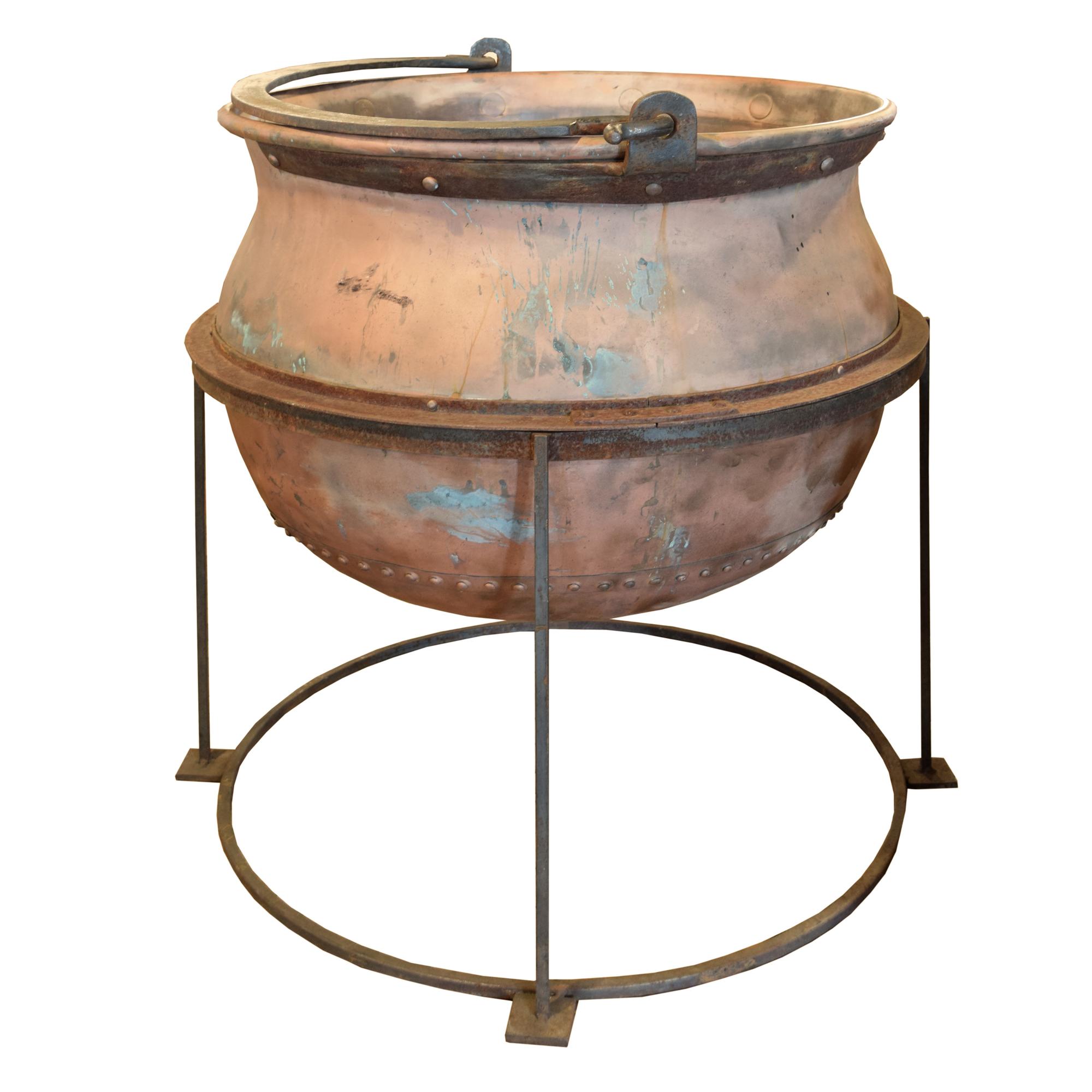 A Copper and Iron Chocolate Vessel 31" W x 37" D x 36" H — Switzerland, 19th Century