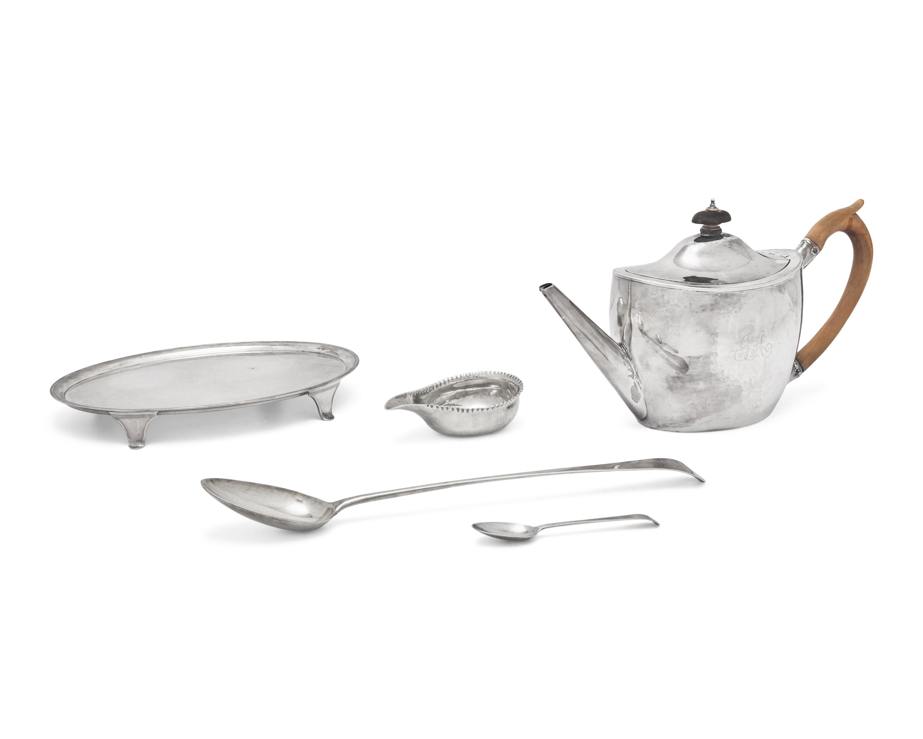 An Assorted Group of George III Sterling Silver / Silver Tablewares