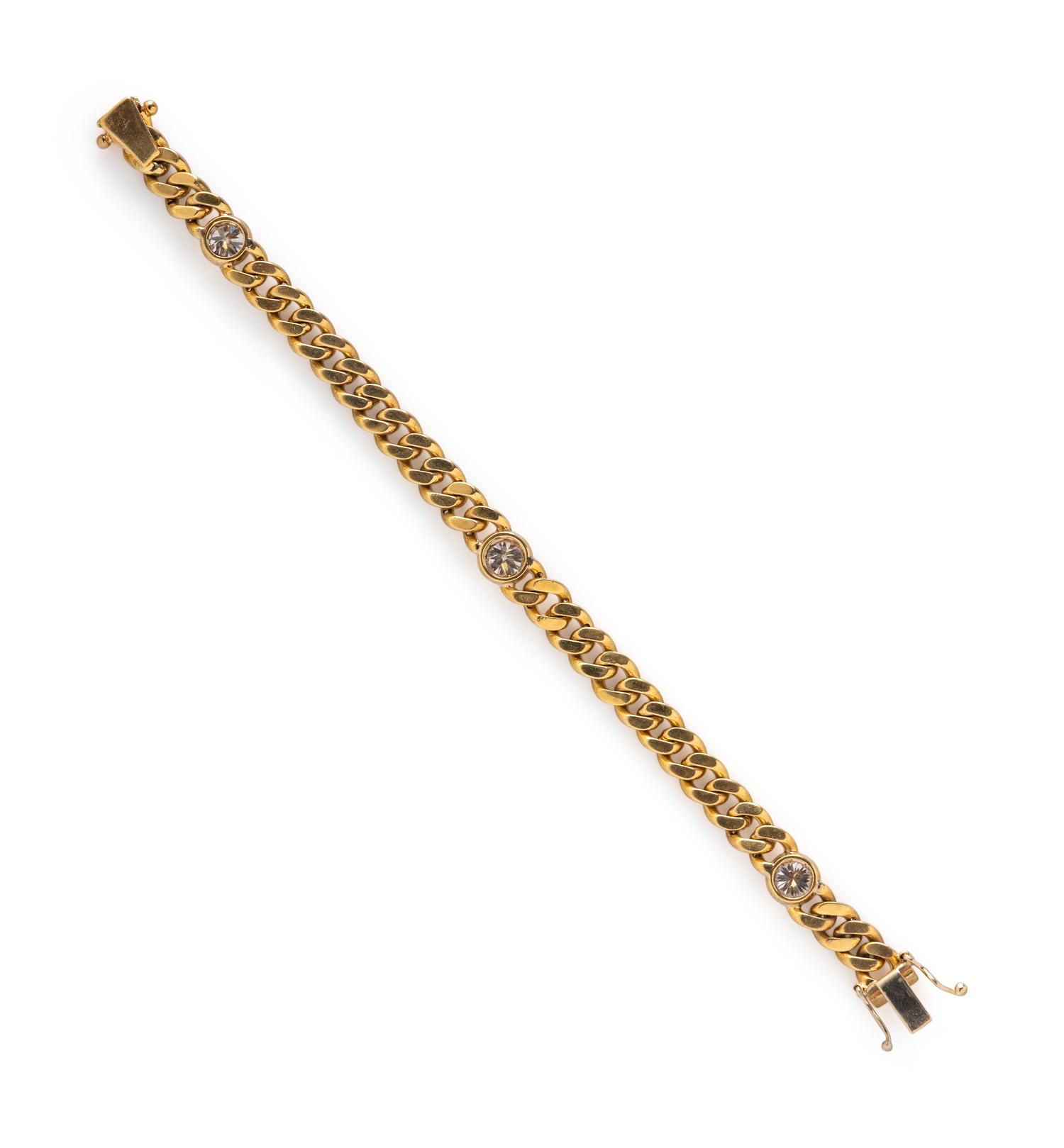 YELLOW GOLD AND DIAMOND BRACELET