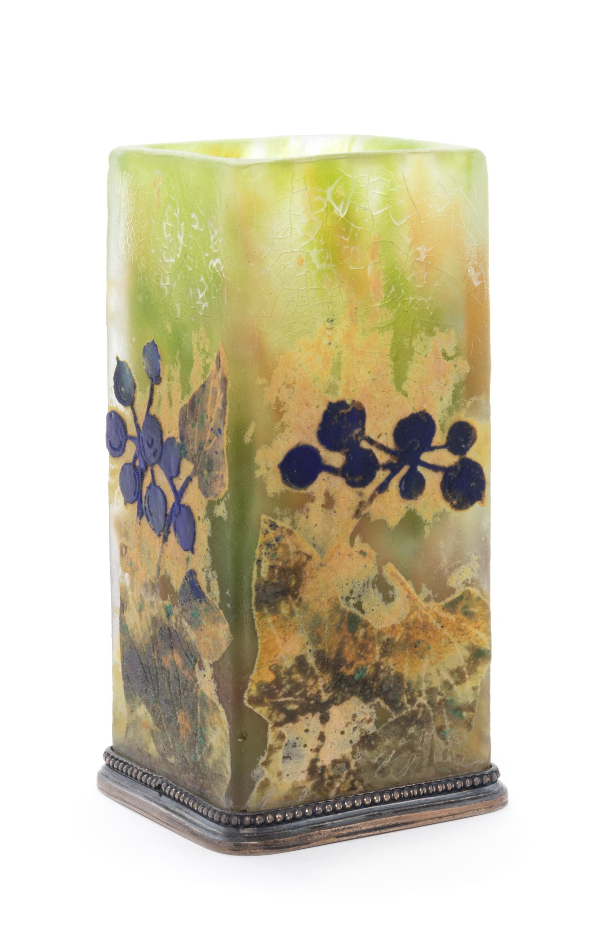 Silver Mounted Cameo Vase