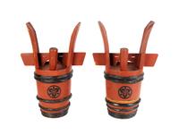 A Pair of Korean Red-Painted Water Buckets — 20TH CENTURY