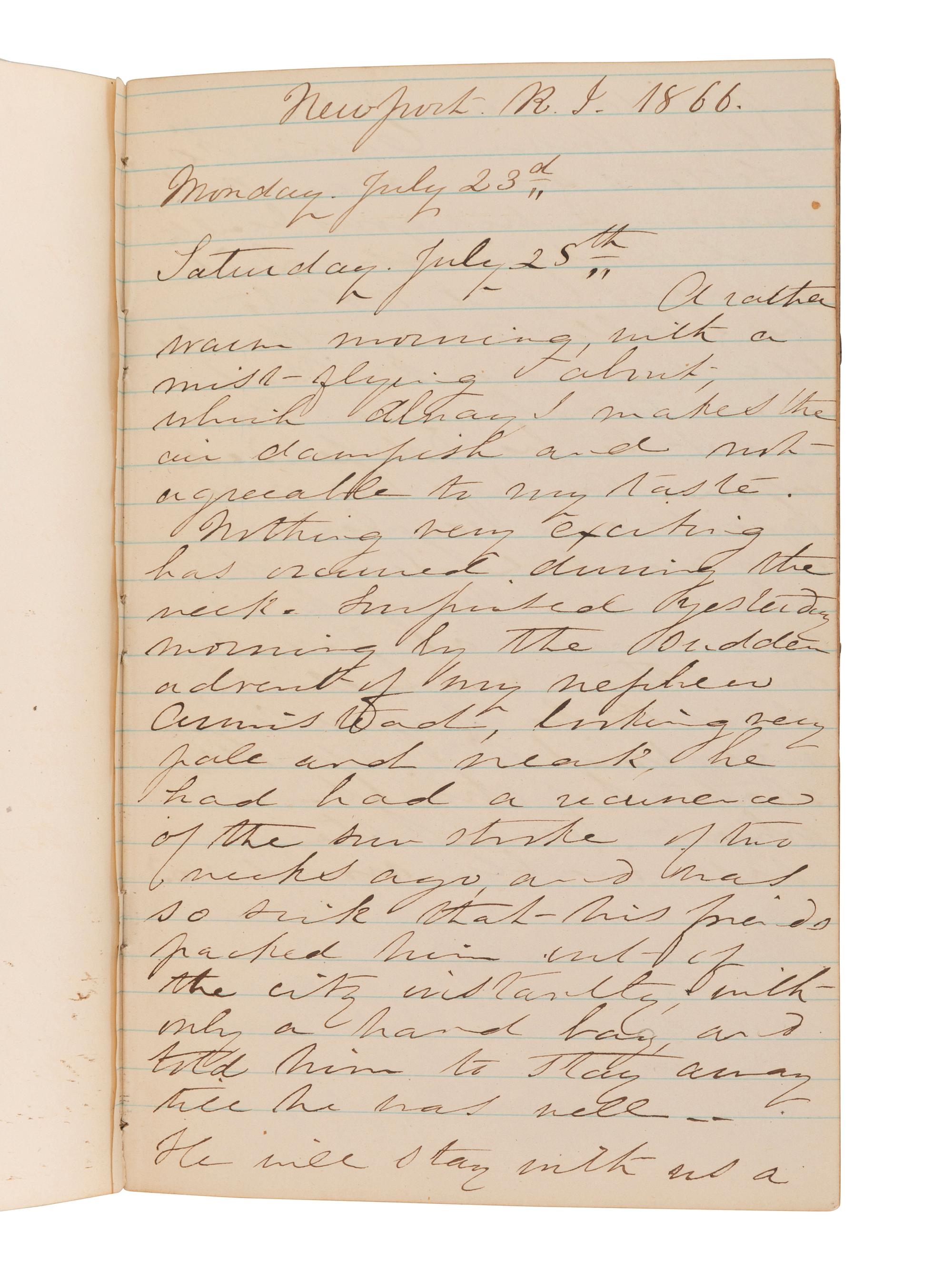 [CIVIL WAR]. BLATCHFORD, Caroline A. (1817-1901). A group of 4 Civil War-era diaries written by Caroline Appleton Blatchford, including discussion of prominent New York families, the ongoing war, and work with the Women's Central Relief Association.