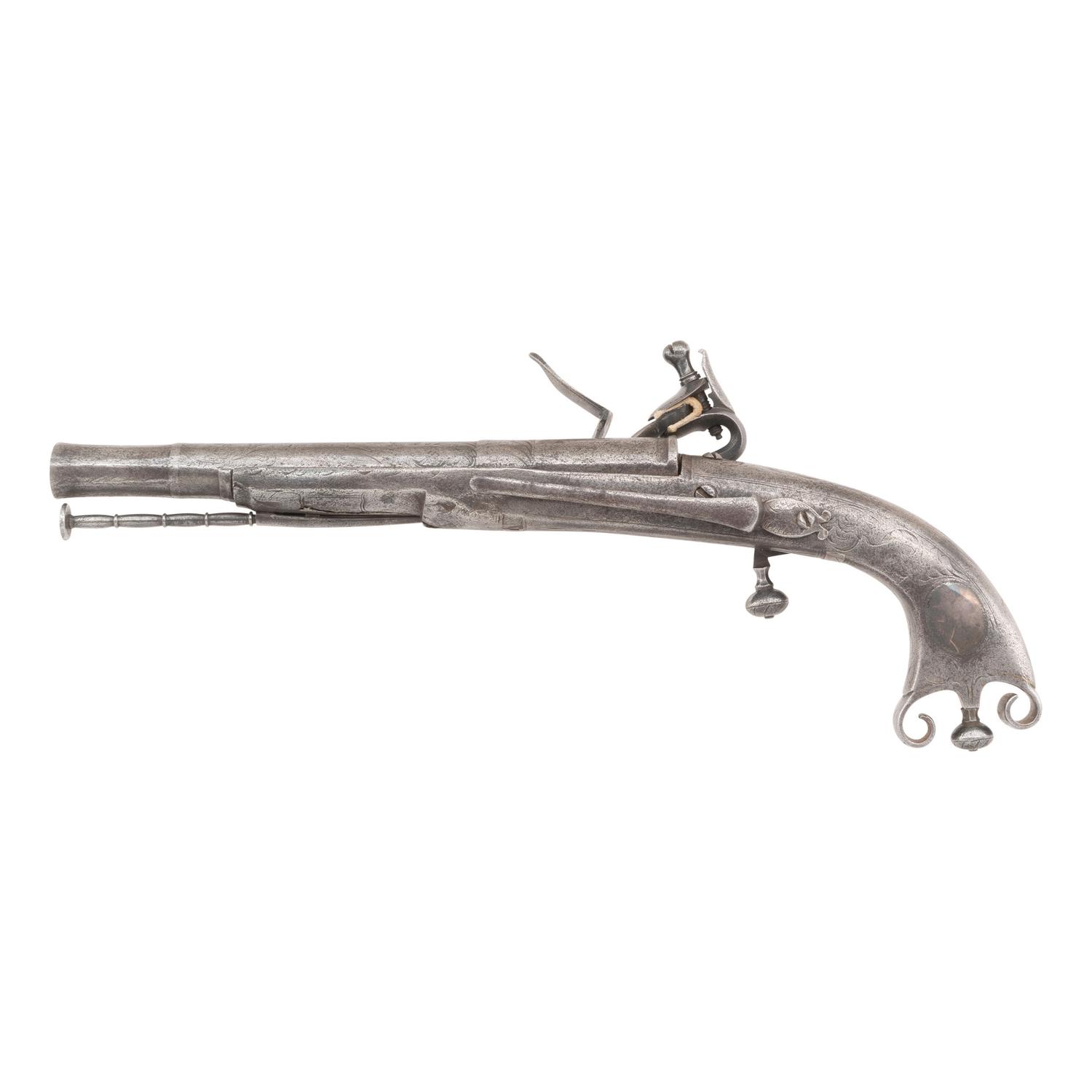Scottish Steel Rams Butt Pistol by Thomas Murdoch