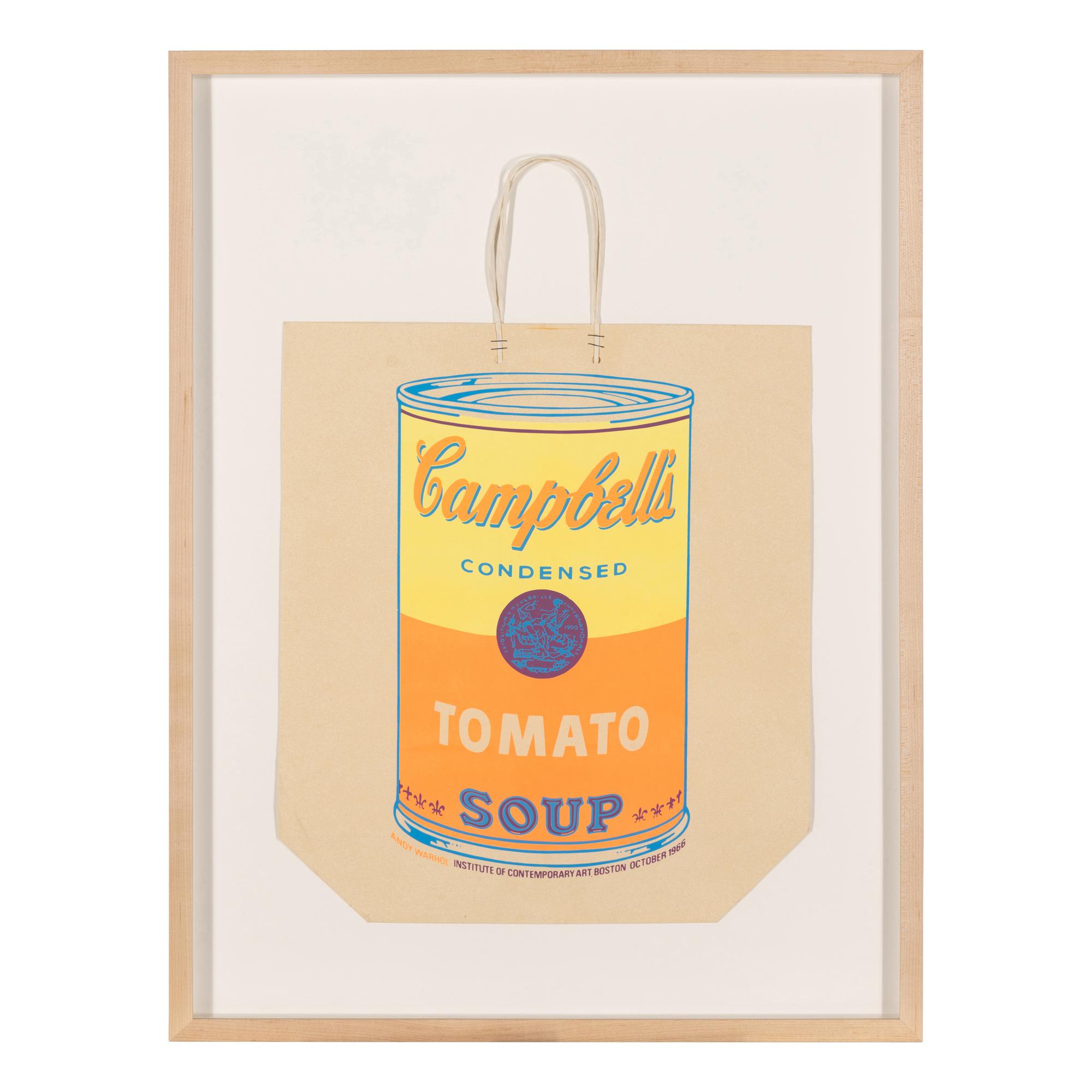 Andy Warhol (American, 1928-1987) — Campbell's Soup Can On Shopping Bag (Tomato) , 1966