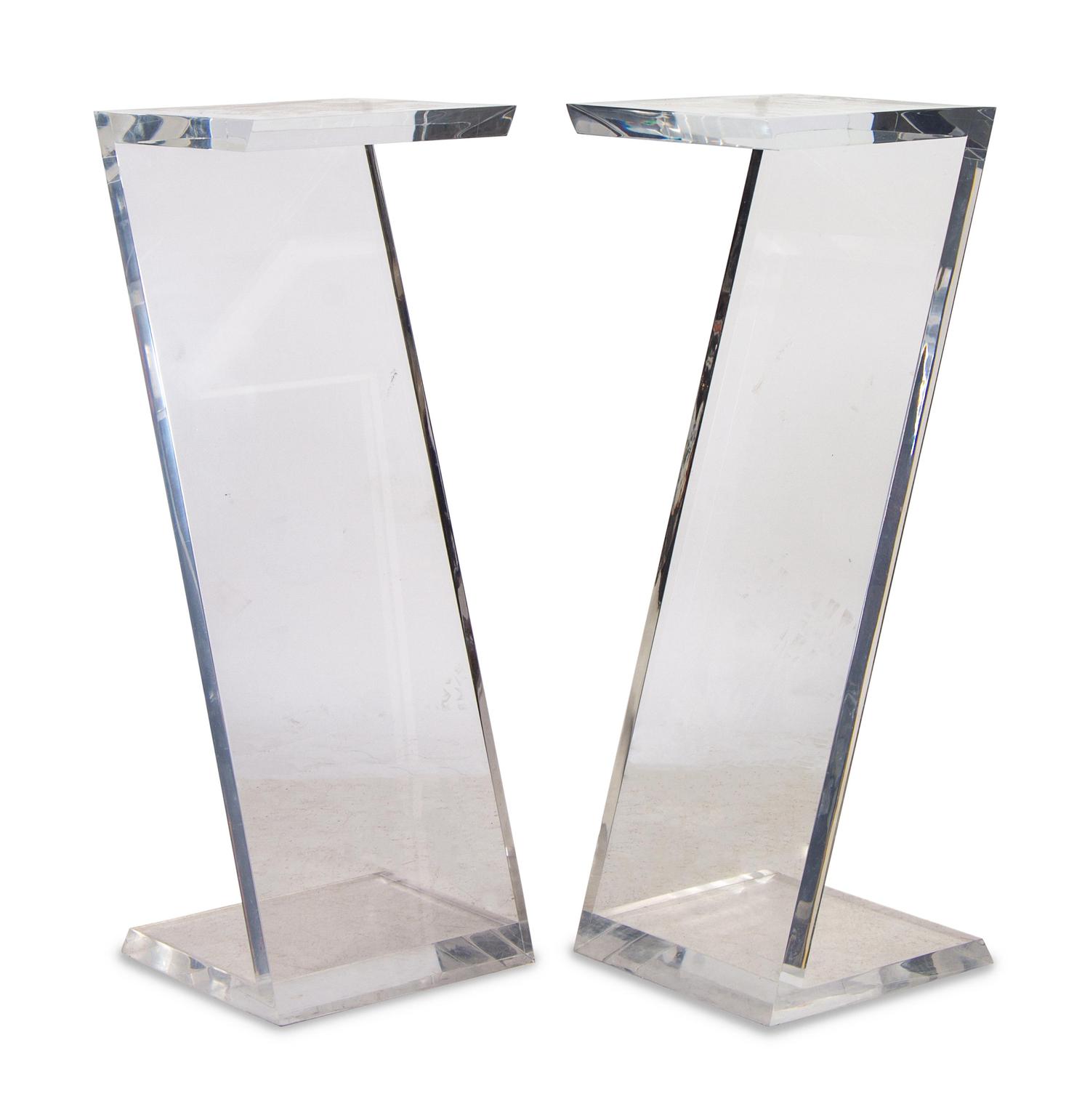 A Pair of "Z" Pedestal Tables