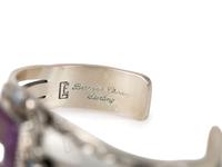 Matching Sterling Silver, Sugilite, and Opal Cuff Bracelet AND Ring