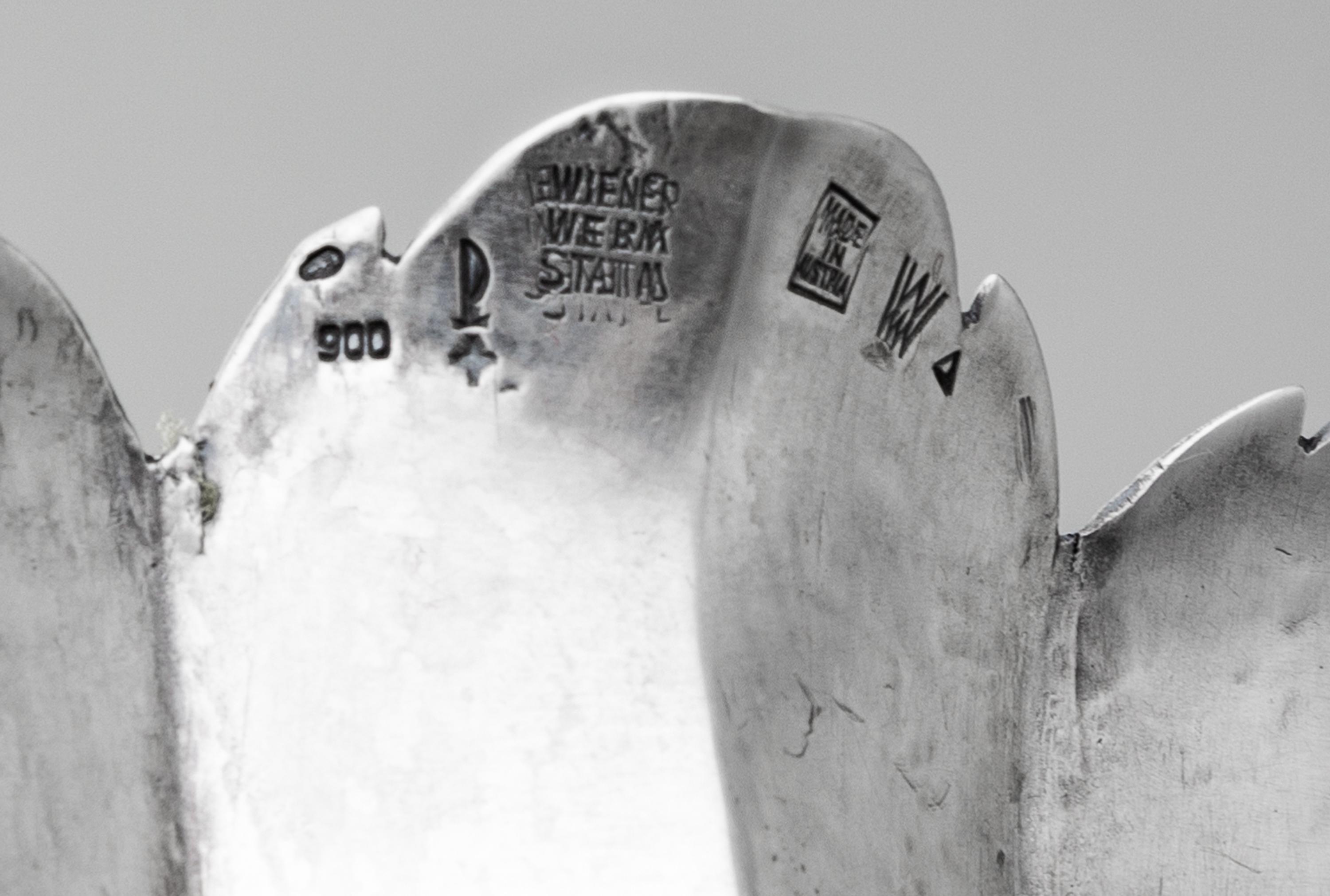 A Vienna Secessionist Silver Footed Bowl, Designed by Dagobert Peche, Executed by Wiener Werkstatte, Vienna, First Quarter 20th Century