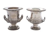A Silverplated Compote and Wine Cooler