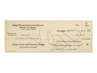 A 1954 Jesse Owens Signed Check,