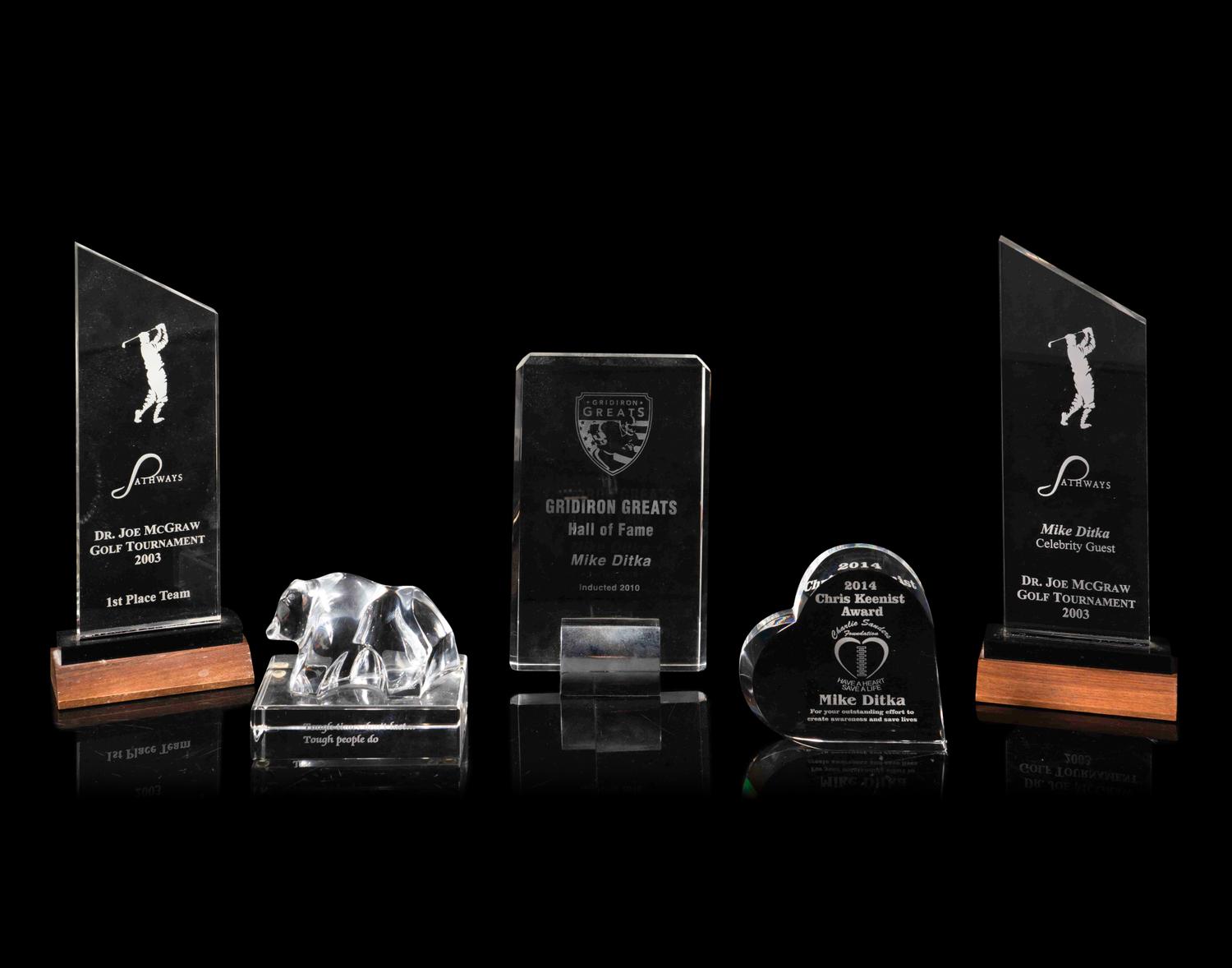 A Large Group of 20 Awards Presented to Mike Ditka Formerly Displayed in Ditka's Chicago Home