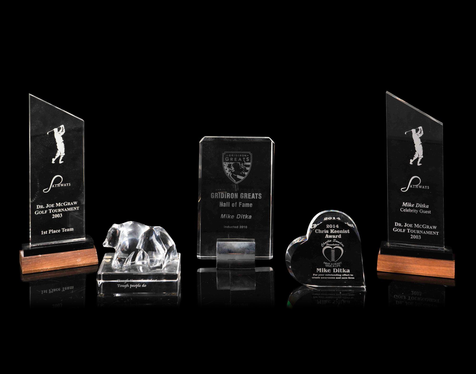 A Large Group of 20 Awards Presented to Mike Ditka Formerly Displayed in Ditka's Chicago Home
