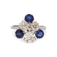 DIAMOND AND SAPPHIRE RING