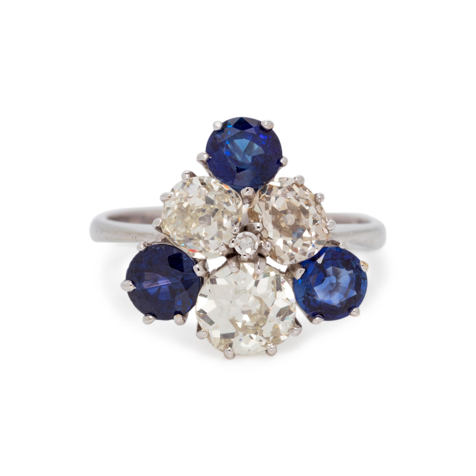 DIAMOND AND SAPPHIRE RING