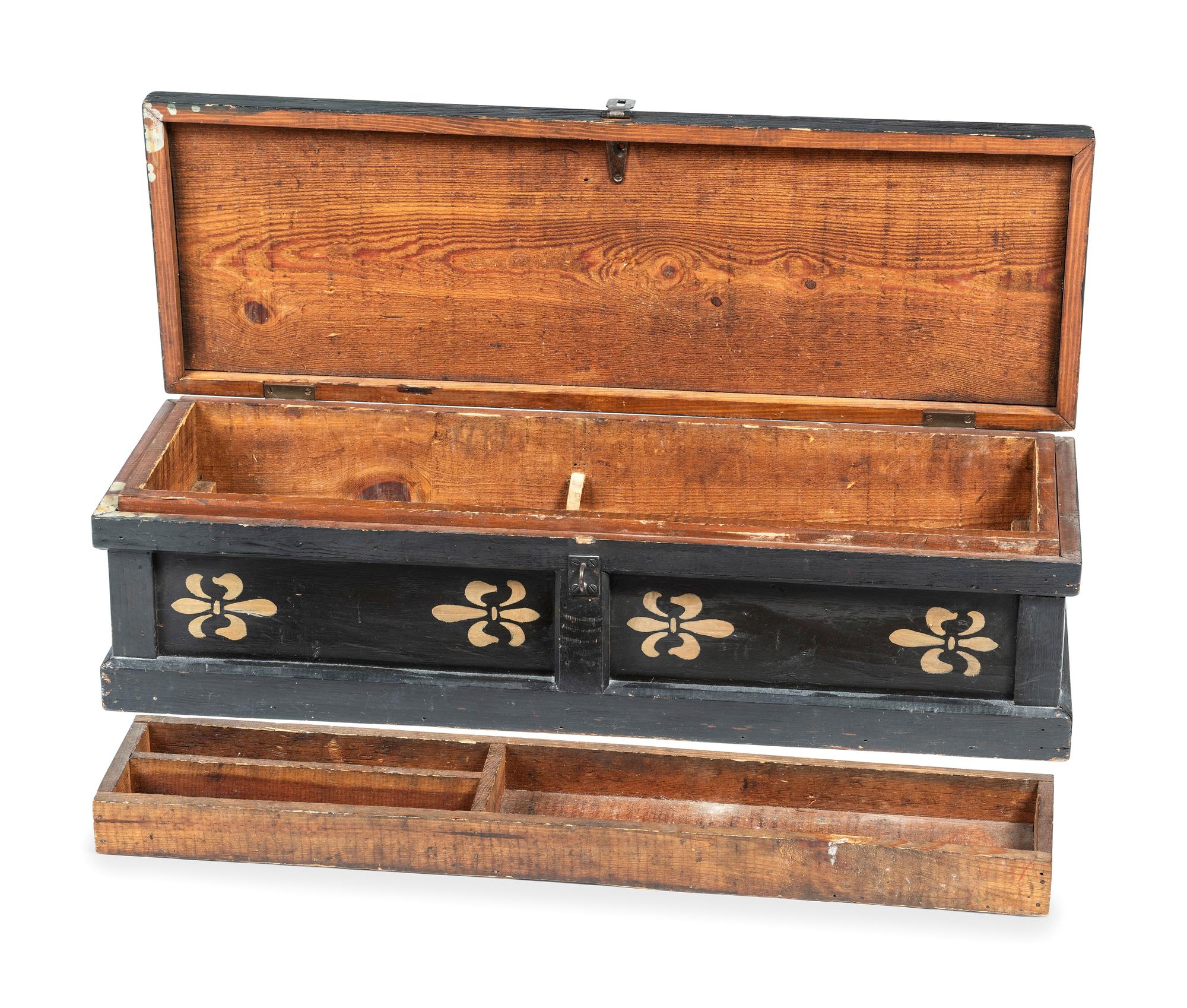 An English Painted Pine Ship Worker’s Tool Chest