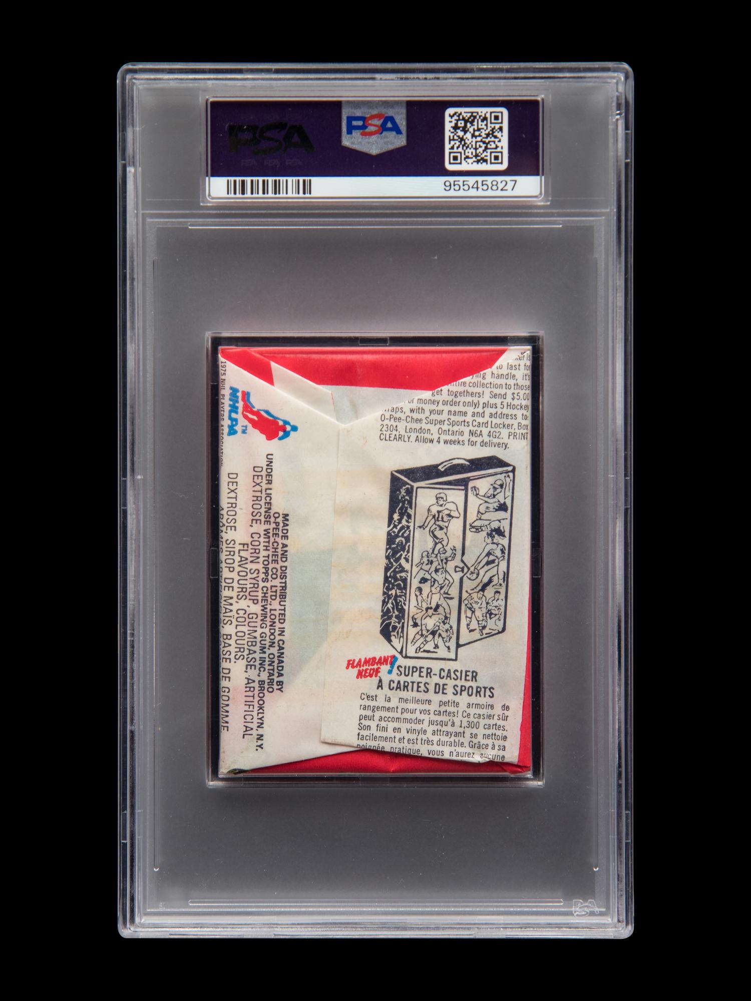 A Sealed Unopened Wax Pack of 1975-76 O-Pee-Chee Hockey Cards (PSA 7 NM)