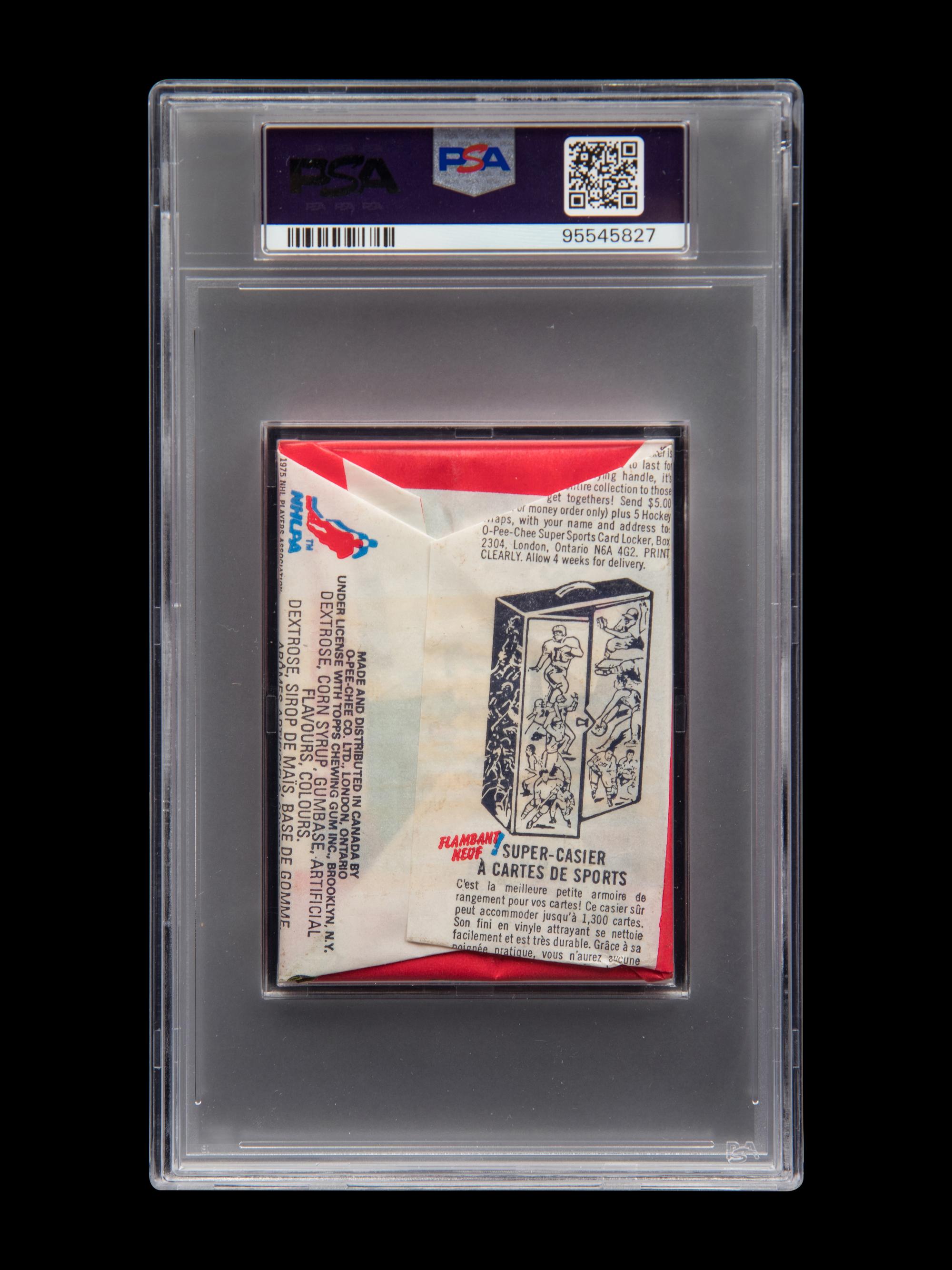 A Sealed Unopened Wax Pack of 1975-76 O-Pee-Chee Hockey Cards (PSA 7 NM)