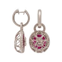 CONVERTIBLE DIAMOND AND RUBY EARRINGS