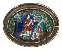 A Pair of Limoges Enameled Copper Plaques Attributed to Leonard Limousin