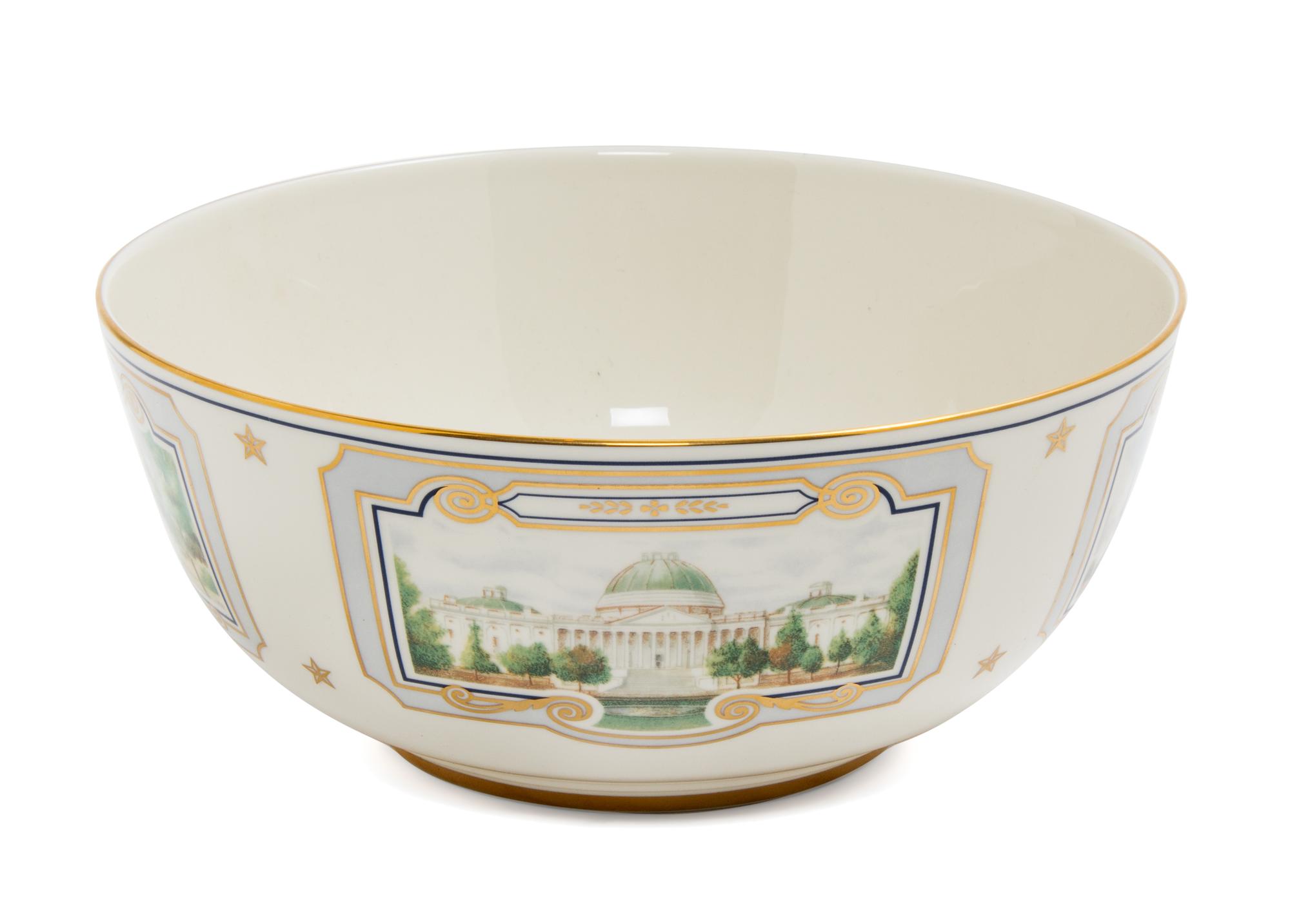 A Lenox Porcelain Commemmorative Bowl Diameter 8 1/2 inches.