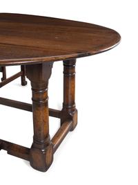 A William and Mary Style Oak Drop-Leaf Table