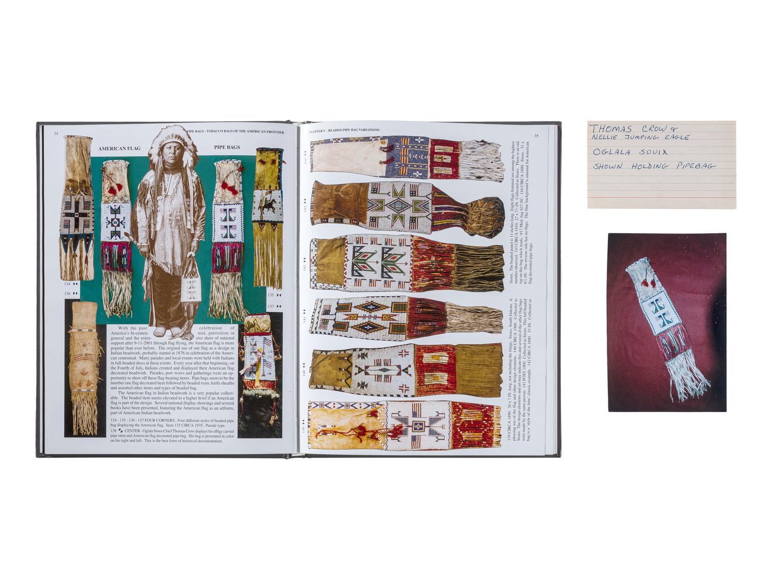 Sioux Beaded Hide Tobacco Bag, Photographed by Charles Carpenter