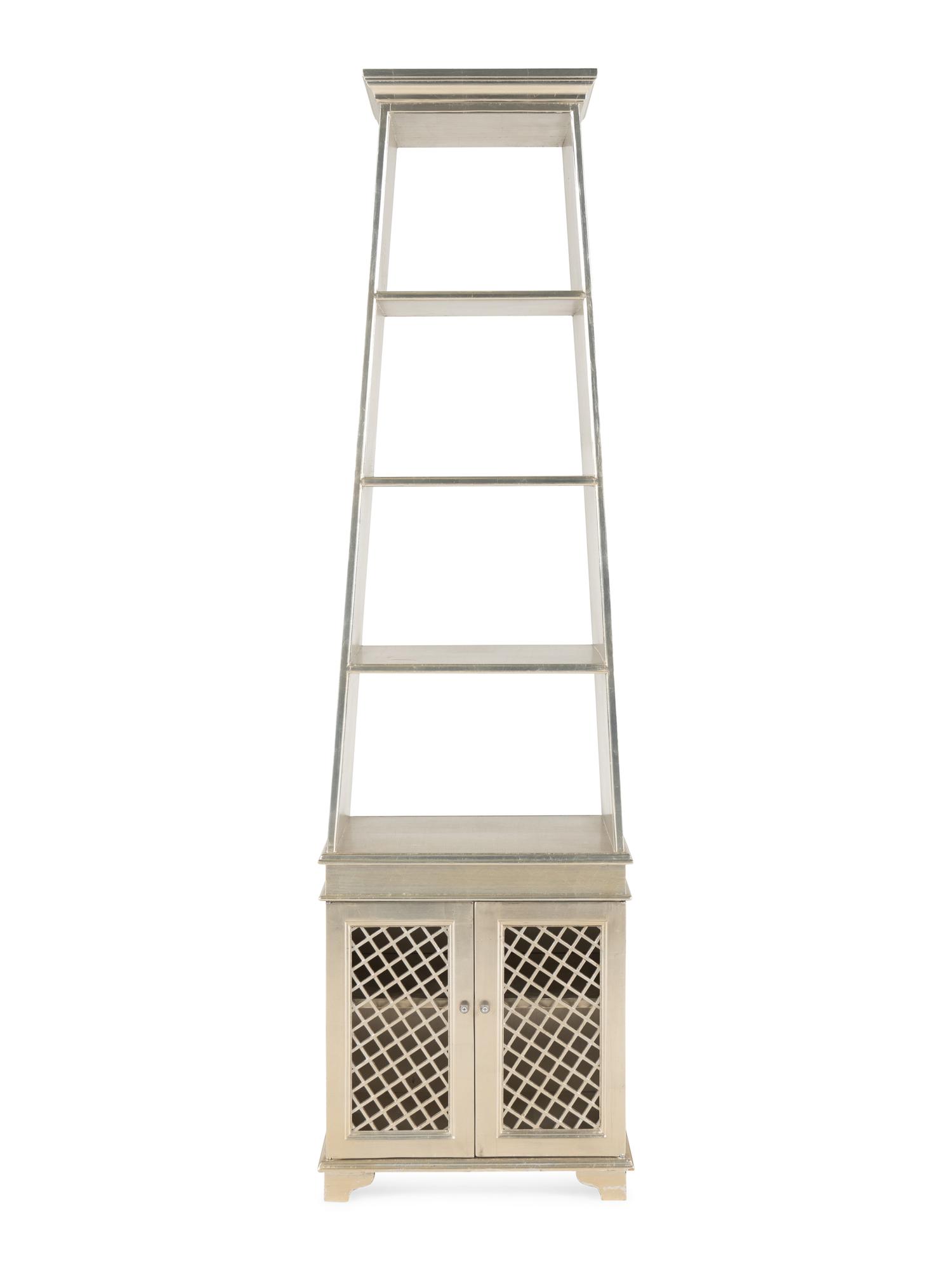A Contemporary Silvered Wood Etagere