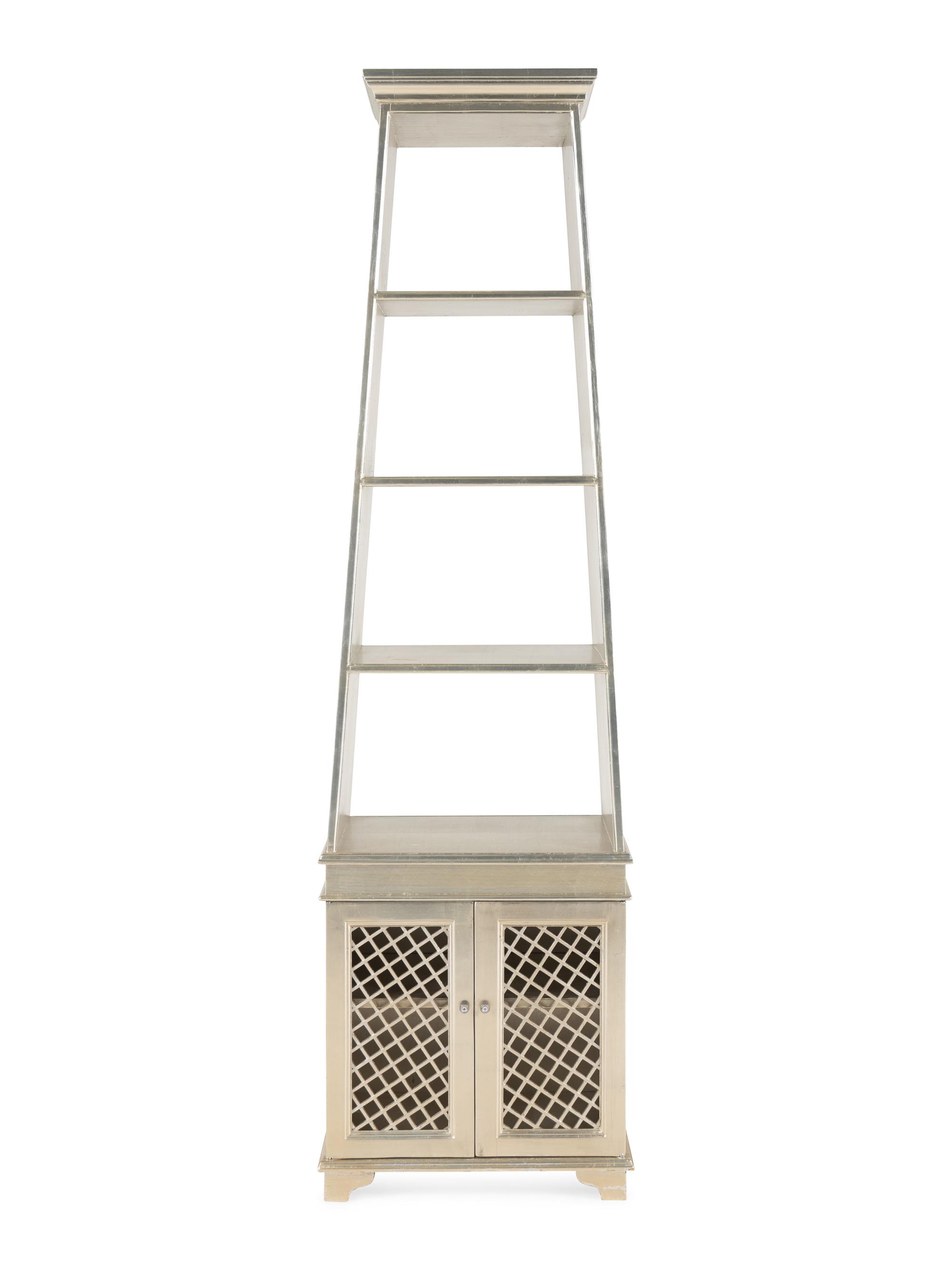 A Contemporary Silvered Wood Etagere